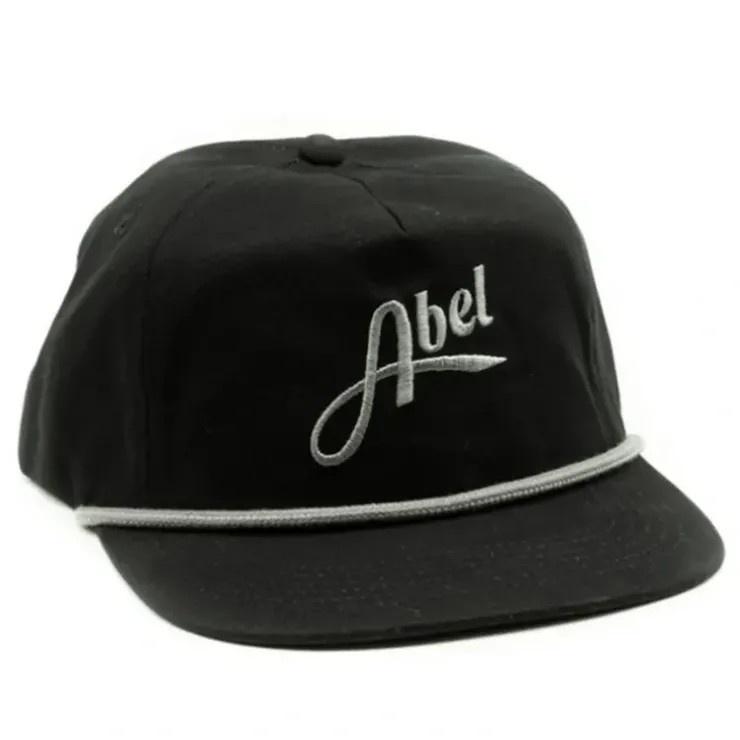 Abel Logo Hat Canvas Flat Bill Black - Your Premium Fishing Gear Store Rods Lines Baits Accessories^ Fashion