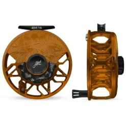 Abel ROVE Reel 7/9 Bronze, Gloss Black Drag Knob, Underwood Redfish and Saltwater Flies Engraving with Black Handle - Your Premium Fishing Gear Store Rods Lines Baits Accessories^ Store