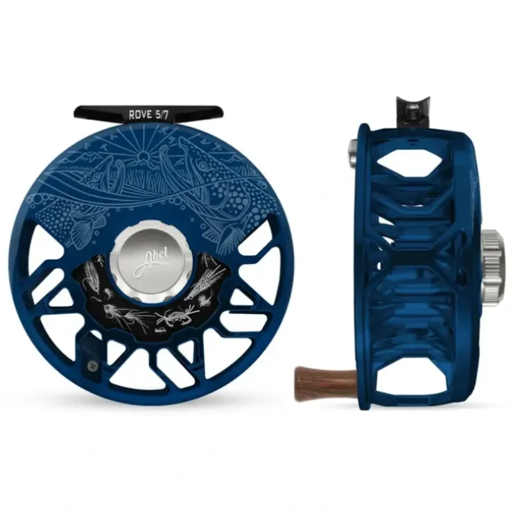 Abel ROVE Reel 5/7 Deep Blue Underwood Drift, Platinum Drag Knob with Rosewood Handle - Your Premium Fishing Gear Store Rods Lines Baits Accessories^ Shop