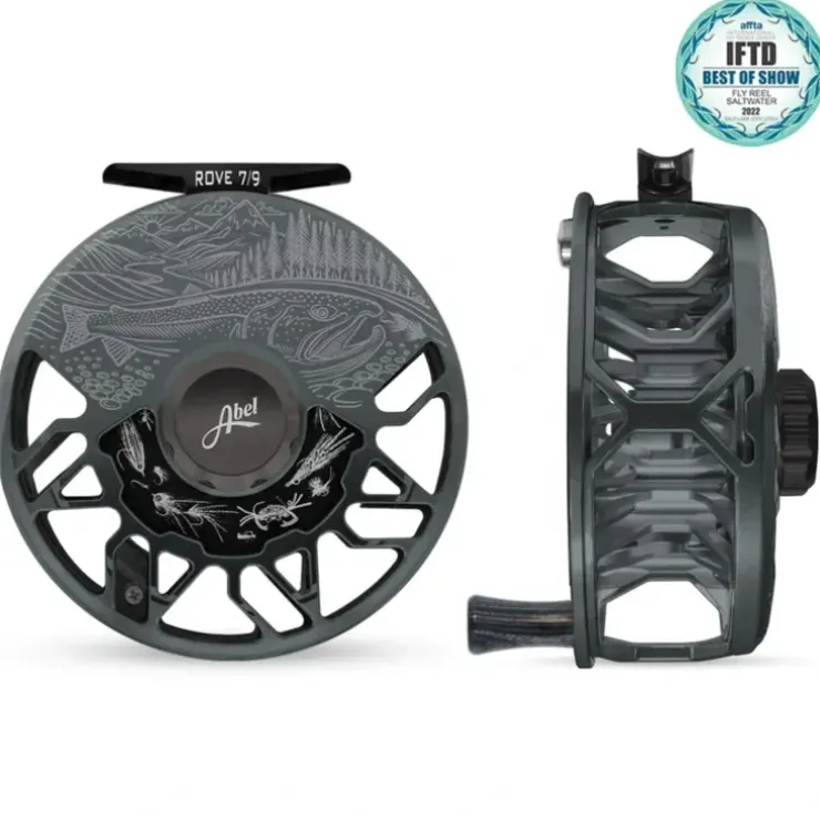 Abel ROVE Reel 7/9 Slate Gray, Gloss Black Drag Knob, Underwood Swing with Ebony Handle - Your Premium Fishing Gear Store Rods Lines Baits Accessories^ Sale