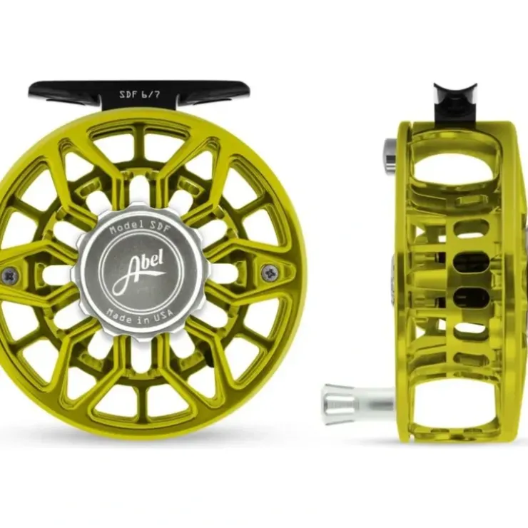 Abel SDF Reel 6/7 Lime Green, Platinum Drag Knob with Platinum Handle - Your Premium Fishing Gear Store Rods Lines Baits Accessories^ Fashion