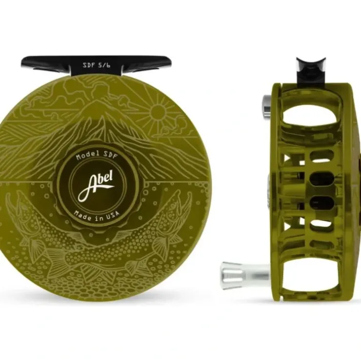 Abel SDF 5/6 Reel Underwood Ridge Riders Dark Olive with Platinum Handle - Your Premium Fishing Gear Store Rods Lines Baits Accessories^ Fashion