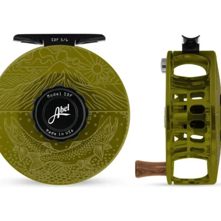 Abel SDF 5/6 Reel Underwood Ridge Riders Dark Olive/Black Handle - Your Premium Fishing Gear Store Rods Lines Baits Accessories^ Flash Sale