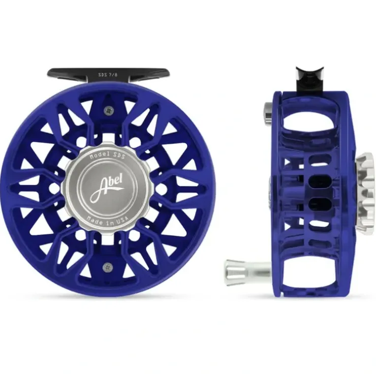 Abel SDS Reel Ported 7/8 Blue III, Platinum Drag Knob with Platinum Handle - Your Premium Fishing Gear Store Rods Lines Baits Accessories^ Outlet