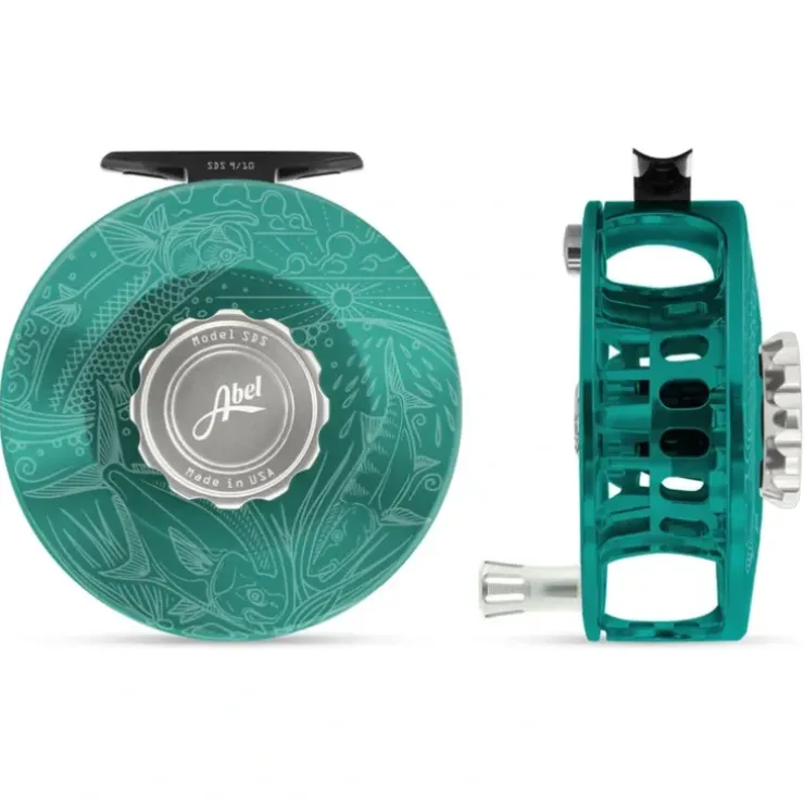 Abel SDS Reel Solid 9/10 Teal, Platinum Drag Knob, Underwood Slammin' with Platinum Handle - Your Premium Fishing Gear Store Rods Lines Baits Accessories^ Online