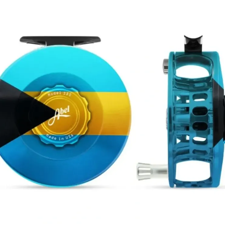 Abel Super Series Reel 7/8 Bahamian Flag/Platinum Handle - Your Premium Fishing Gear Store Rods Lines Baits Accessories^ Fashion