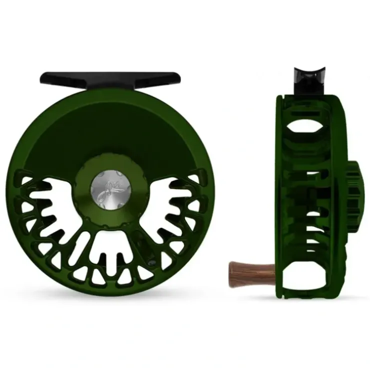 Abel Vaya Reel 5/6 Deep Green, Deep Green Drag Knob with Rosewood Handle Left Hand Retrieve - Your Premium Fishing Gear Store Rods Lines Baits Accessories^ Store