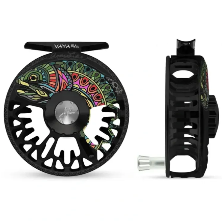 Abel Vaya Reel 5/6 Larko Rainbow Trout, Lark Rainbow Trout Black Drag Knob with Platinum Handle - Your Premium Fishing Gear Store Rods Lines Baits Accessories^ Outlet
