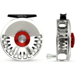 Abel Vaya Reel 7/8 Platinum, Red Drag Knob with Platinum Handle - Your Premium Fishing Gear Store Rods Lines Baits Accessories^ Shop