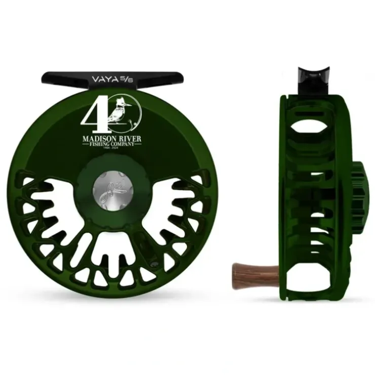 Abel Vaya Reel 5/6 40th Logo Deep Green with Rosewood Handle - Your Premium Fishing Gear Store Rods Lines Baits Accessories^ New