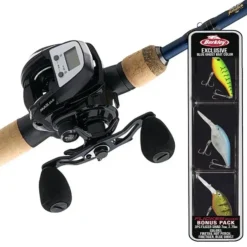 Abu Garcia MAXLPDLC50/EAG90M-MC-2 ABU Max Digital Line Counter LP Reel 50 sz on 9' Med Fenwick Eagle 2 PC Rod w/ Bonus 3 Flicker Baits - Your Premium Fishing Gear Store Rods Lines Baits Accessories^ Online
