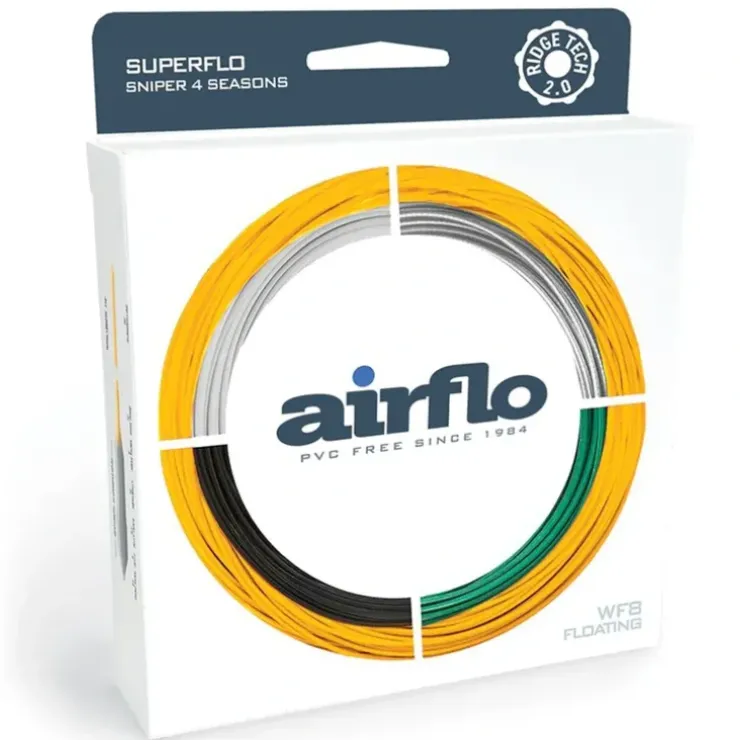 AirFlo Ridge 2.0 SuperFlo Sniper 4 Season Fast Intermediate Fly Line Gray/Sunburst - Your Premium Fishing Gear Store Rods Lines Baits Accessories^ Cheap
