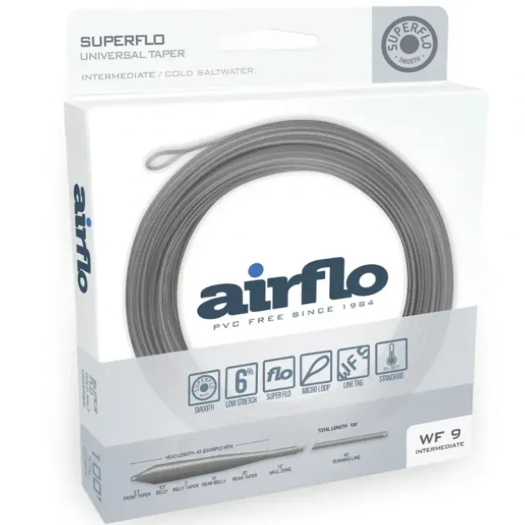 AirFlo SuperFlo Cold Saltwater Universal Intermediate Fly Line Translucent Grey - Your Premium Fishing Gear Store Rods Lines Baits Accessories^ Best
