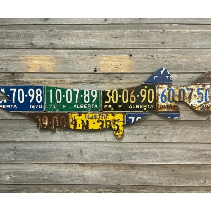 Alberta Antique Pike/Muskie License Plate Art - Your Premium Fishing Gear Store Rods Lines Baits Accessories^ Hot