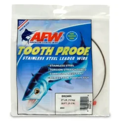 American Fishing Wire Tooth Proof Stainless Steel Single Strand Leader Wire, Camo, 30 Feet, 174lb - Your Premium Fishing Gear Store Rods Lines Baits Accessories^ Store