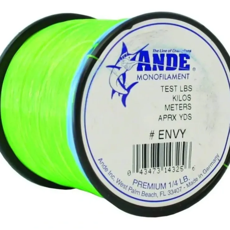 Ande Monofilament Line (Envy Green, 12 -Pounds test, 1/4# spool) - Your Premium Fishing Gear Store Rods Lines Baits Accessories^ Store