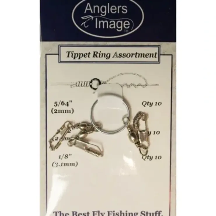 ANGLERS IMAGE TIPPET RINGS NICKEL LARGE - Your Premium Fishing Gear Store Rods Lines Baits Accessories^ Discount
