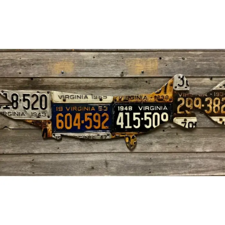 Antique Virginia Pike/Muskie License Plate Art - Your Premium Fishing Gear Store Rods Lines Baits Accessories^ Cheap