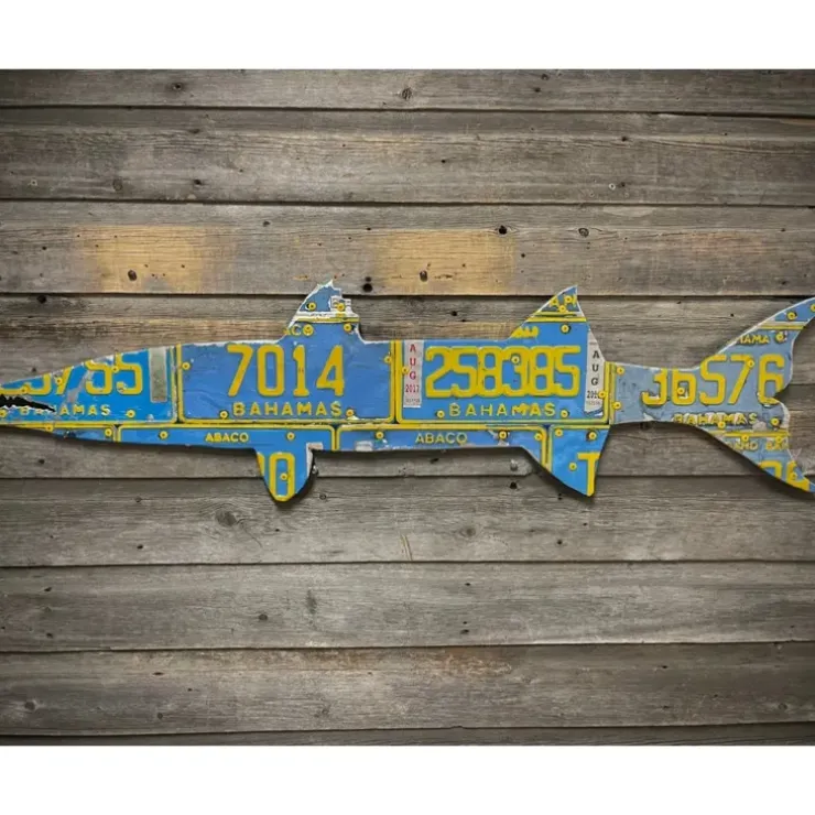 Bahamas Barracuda License Plate Art - Your Premium Fishing Gear Store Rods Lines Baits Accessories^ Flash Sale