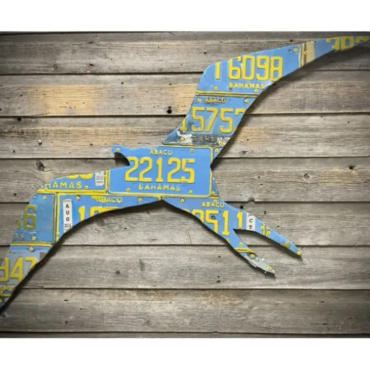 Bahamas Teal Frigate License Plate Art - Your Premium Fishing Gear Store Rods Lines Baits Accessories^ Outlet