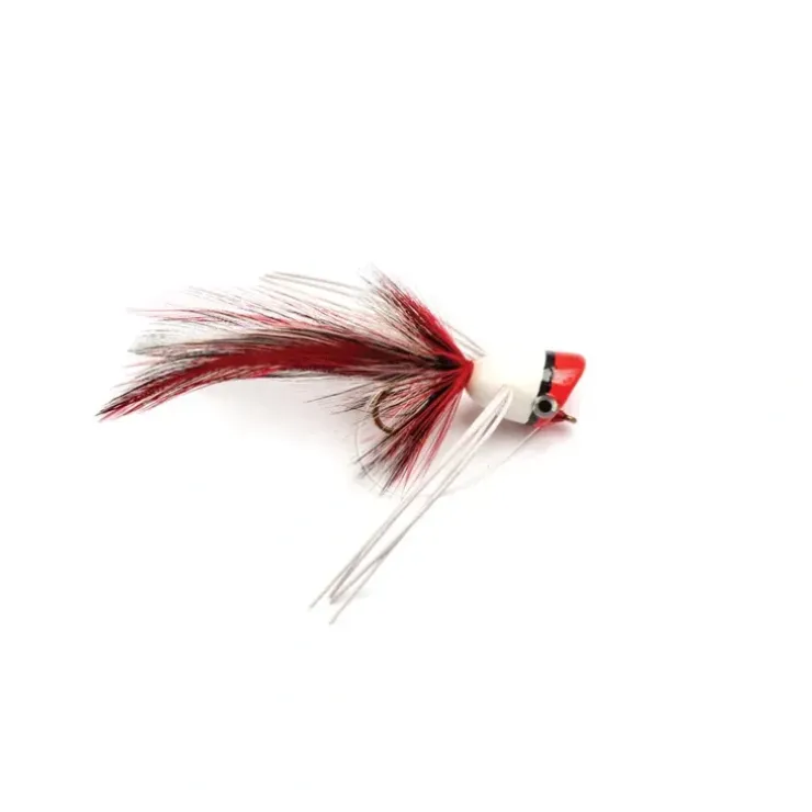 Bass Popper Red & White - Your Premium Fishing Gear Store Rods Lines Baits Accessories^ Cheap