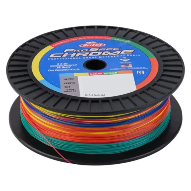 Berkley ProSpec Chrome Premium 5x20' Metered Braid 500 Yards - Your Premium Fishing Gear Store Rods Lines Baits Accessories^ Hot