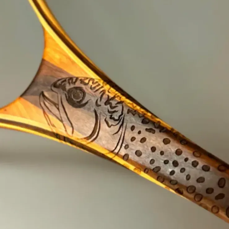 Big Dipper 24"x17" - Brook Trout Engraved - Classic Fly Fishing Traditional Landing Net - Your Premium Fishing Gear Store Rods Lines Baits Accessories^ Clearance