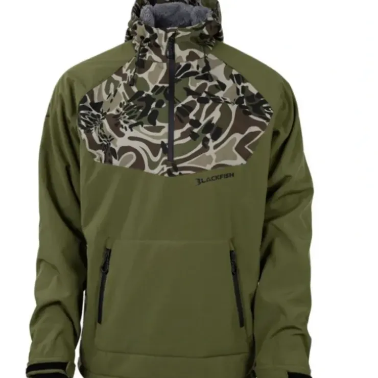 Blackfish Gale Softshell Pullover - Green/Prym1 OS Woods - M - Your Premium Fishing Gear Store Rods Lines Baits Accessories^ Hot