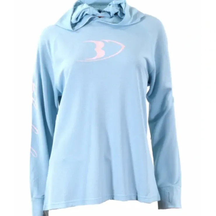 Blackfish Women's CoolCharge UPF Angler Sun Hoodie - Sky Blue - Your Premium Fishing Gear Store Rods Lines Baits Accessories^ New