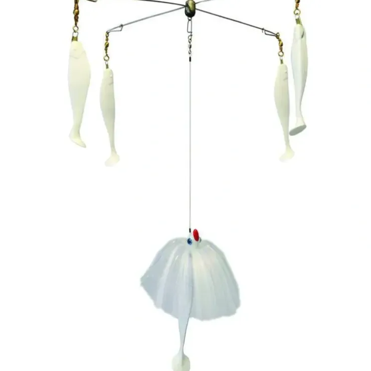Blue Water Candy 4-Arm Umbrella with Parachute, 4 oz, White - Your Premium Fishing Gear Store Rods Lines Baits Accessories^ Flash Sale