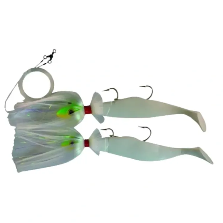 Blue Water Candy Parachute Rig, 9", 8 oz/4 oz, White on John Deere Shad - Your Premium Fishing Gear Store Rods Lines Baits Accessories^ Clearance