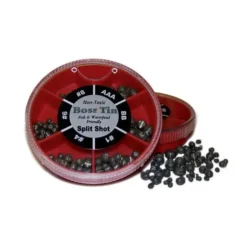 Boss Tin- Round Split Shot Dispenser - Your Premium Fishing Gear Store Rods Lines Baits Accessories^ New