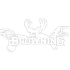 Browning All Seasons Decal 12" White - Your Premium Fishing Gear Store Rods Lines Baits Accessories^ New