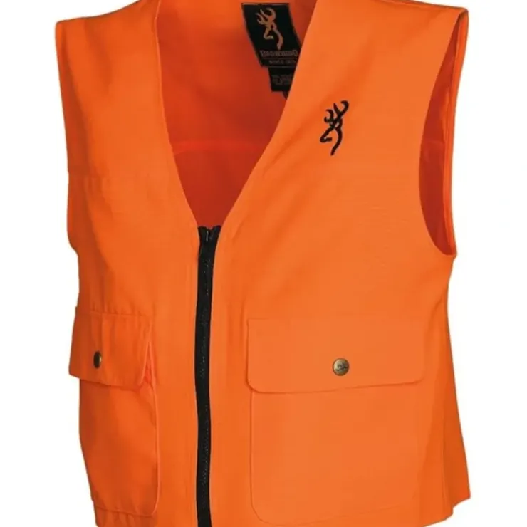 Browning Youth Blaze Orange Safety Vest, Back License - Your Premium Fishing Gear Store Rods Lines Baits Accessories^ Discount