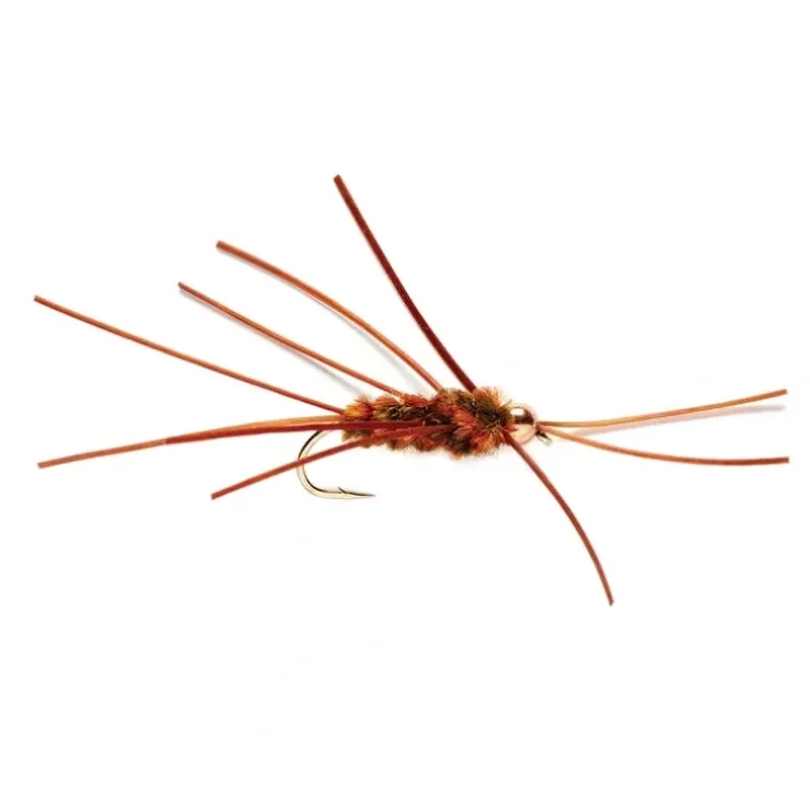 Brown Rubber Leg Stone Beadhead - Your Premium Fishing Gear Store Rods Lines Baits Accessories^ Store