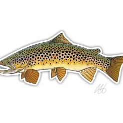 Brown Trout Sticker - Your Premium Fishing Gear Store Rods Lines Baits Accessories^ Cheap