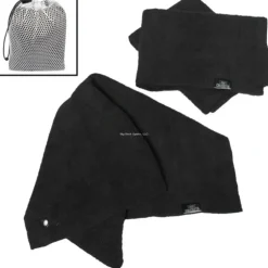 Calcutta Bait Towel 3 Pack, Black, 16"x15", w/ Mesh Bag - Your Premium Fishing Gear Store Rods Lines Baits Accessories^ New