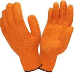 Calcutta CG1002 Men's Orange String Knit Grip Gloves, Large - Your Premium Fishing Gear Store Rods Lines Baits Accessories^ Fashion