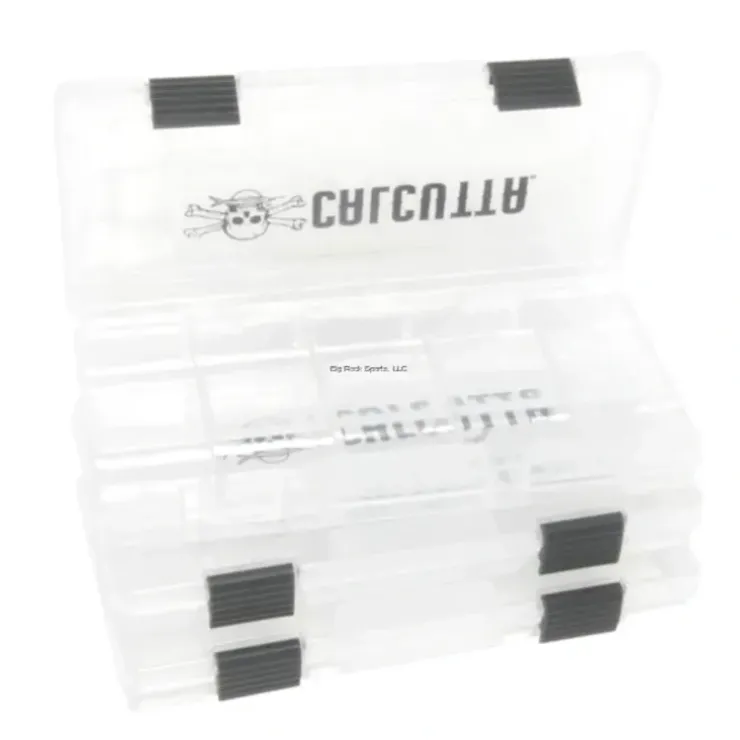 Calcutta 3/pk 3500 Clear 2-Latch Tackle Tray,Fishing Storage Box, Organizer Case - Your Premium Fishing Gear Store Rods Lines Baits Accessories^ Clearance