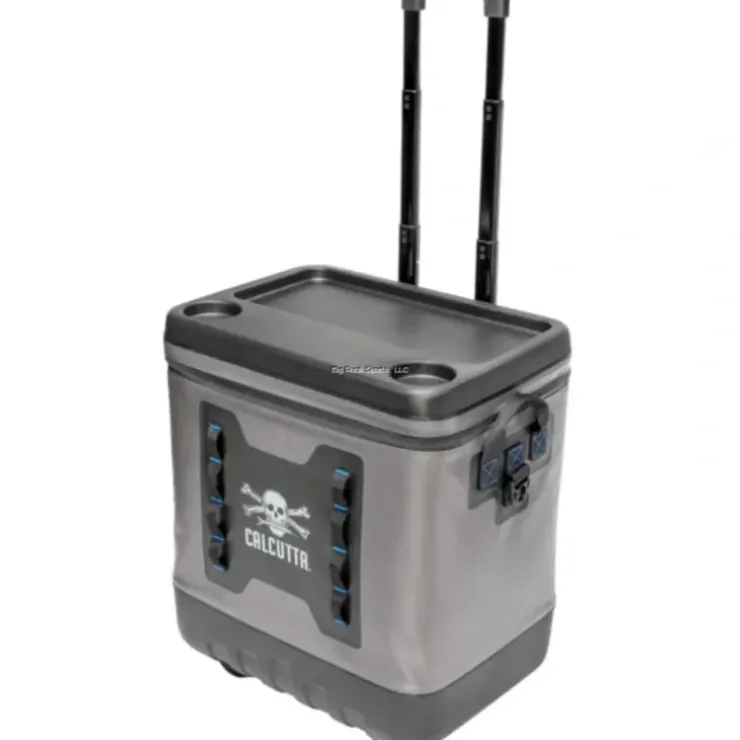 Calcutta Renegade Rolling Cooler 45L with retractable handle, Gray - Your Premium Fishing Gear Store Rods Lines Baits Accessories^ Sale