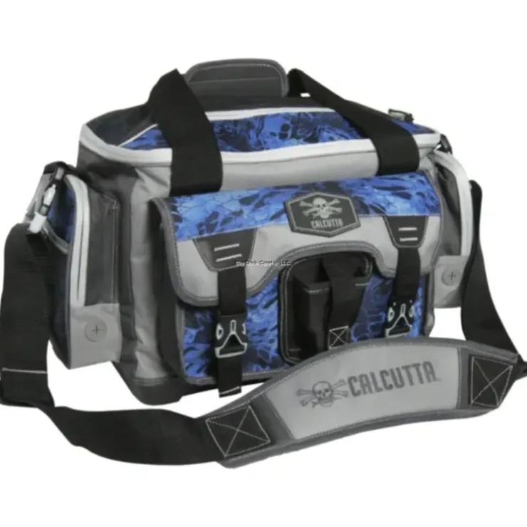 Calcutta Squall Tackle Bag with 4 Trays, Blue Camo - Your Premium Fishing Gear Store Rods Lines Baits Accessories^ Discount