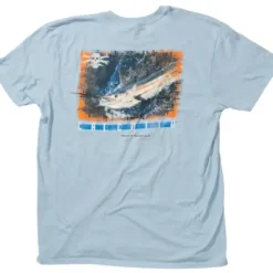 Calcutta T-Shirt Marlin Release Light Blue Short Sleeve, No Pocket - Your Premium Fishing Gear Store Rods Lines Baits Accessories^ Best Sale