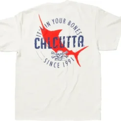 Calcutta T-shirt Short Sleeve, White - Your Premium Fishing Gear Store Rods Lines Baits Accessories^ Discount