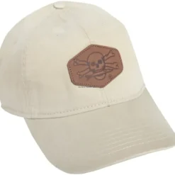 Calcutta Twill Cap with Leather Patch and Adjustable Back, Khaki - Your Premium Fishing Gear Store Rods Lines Baits Accessories^ Fashion