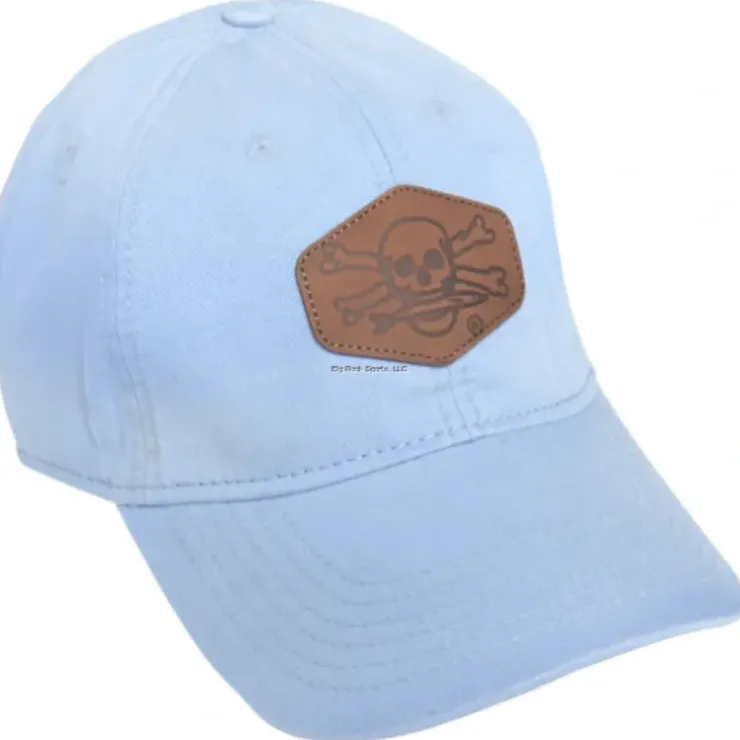 Calcutta Twill Cap with Leather Patch and Adjustable Back, Ocean Blue - Your Premium Fishing Gear Store Rods Lines Baits Accessories^ Cheap