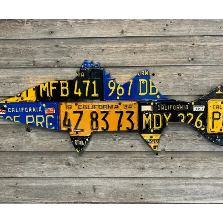 California Striped Bass License Plate Art - Your Premium Fishing Gear Store Rods Lines Baits Accessories^ Shop