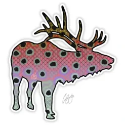Casey Underwood Elk Rainbow Sticker - Your Premium Fishing Gear Store Rods Lines Baits Accessories^ Hot