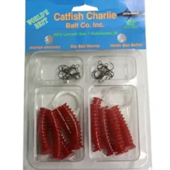 Catfish Charlie Dip Bait Worm, 12pk - Your Premium Fishing Gear Store Rods Lines Baits Accessories^ Cheap
