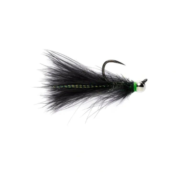 CDC Jig Streamer Minnow Black Barbless - Your Premium Fishing Gear Store Rods Lines Baits Accessories^ Shop