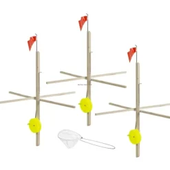 Celsius 3 Pack Tip Up w/Line & Net - Your Premium Fishing Gear Store Rods Lines Baits Accessories^ Cheap